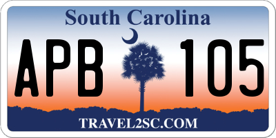 SC license plate APB105