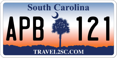 SC license plate APB121