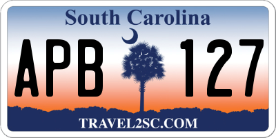 SC license plate APB127