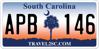 SC license plate APB146