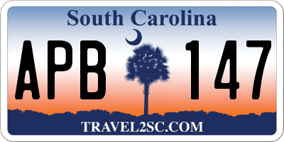 SC license plate APB147