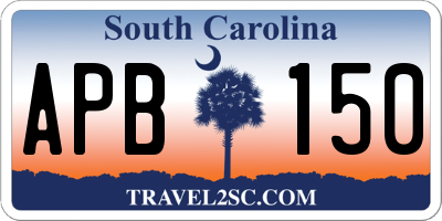 SC license plate APB150