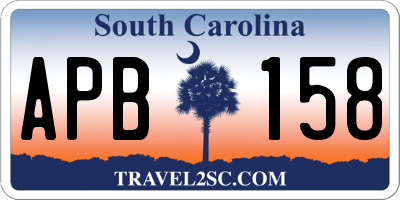 SC license plate APB158