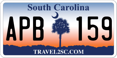 SC license plate APB159