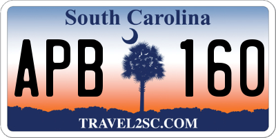 SC license plate APB160