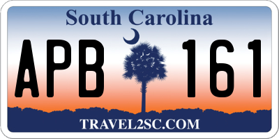 SC license plate APB161