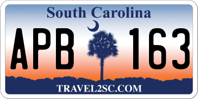 SC license plate APB163