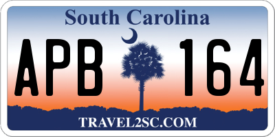 SC license plate APB164