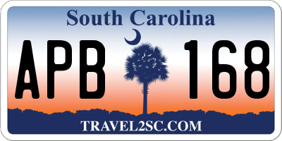 SC license plate APB168