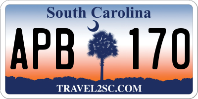 SC license plate APB170