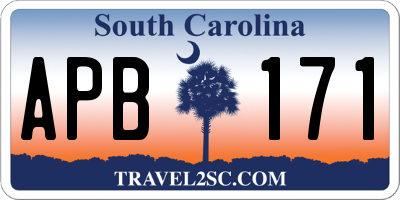 SC license plate APB171