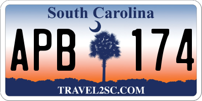 SC license plate APB174