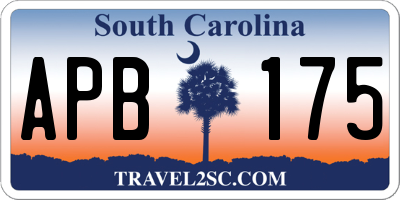 SC license plate APB175