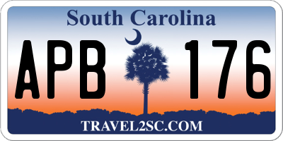 SC license plate APB176