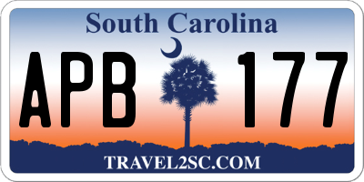 SC license plate APB177