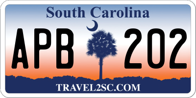 SC license plate APB202