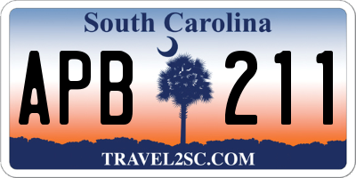 SC license plate APB211