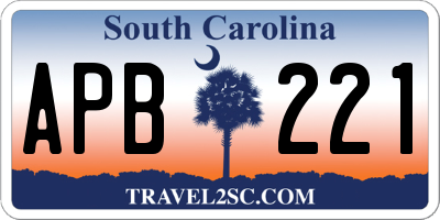 SC license plate APB221