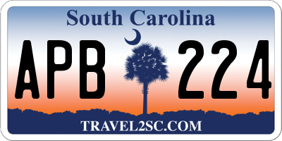 SC license plate APB224