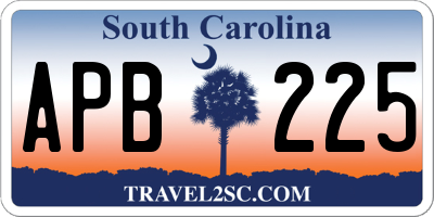 SC license plate APB225