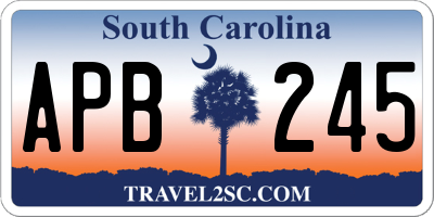 SC license plate APB245
