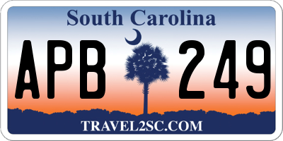 SC license plate APB249