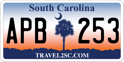 SC license plate APB253