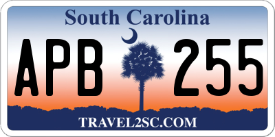 SC license plate APB255