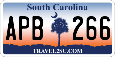SC license plate APB266