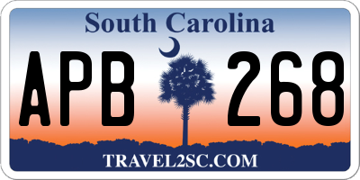 SC license plate APB268