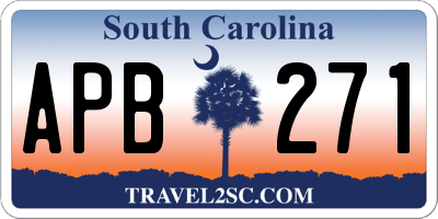 SC license plate APB271
