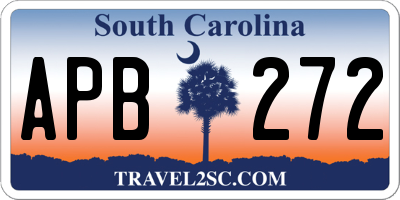 SC license plate APB272
