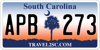 SC license plate APB273