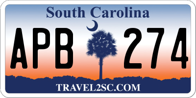SC license plate APB274
