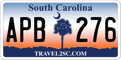 SC license plate APB276