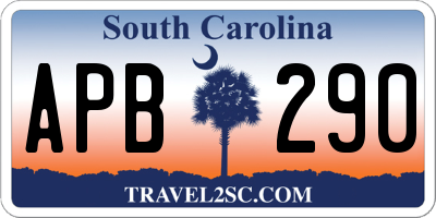 SC license plate APB290