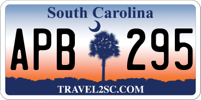 SC license plate APB295