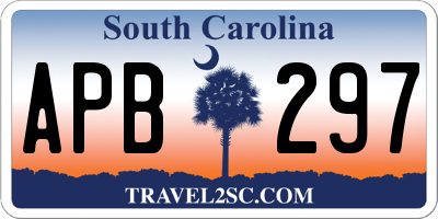 SC license plate APB297