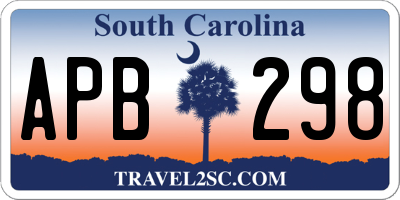 SC license plate APB298