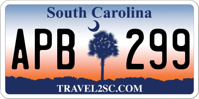 SC license plate APB299