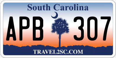 SC license plate APB307