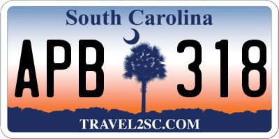 SC license plate APB318