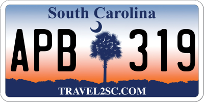 SC license plate APB319