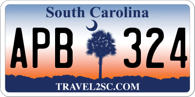 SC license plate APB324