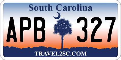 SC license plate APB327