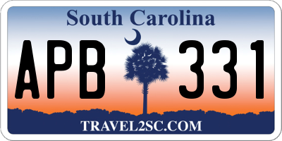 SC license plate APB331