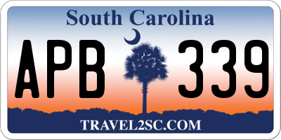 SC license plate APB339