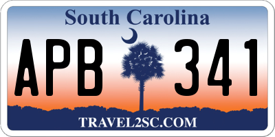 SC license plate APB341