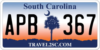 SC license plate APB367