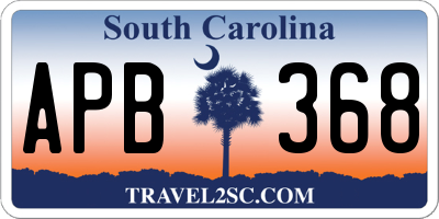 SC license plate APB368